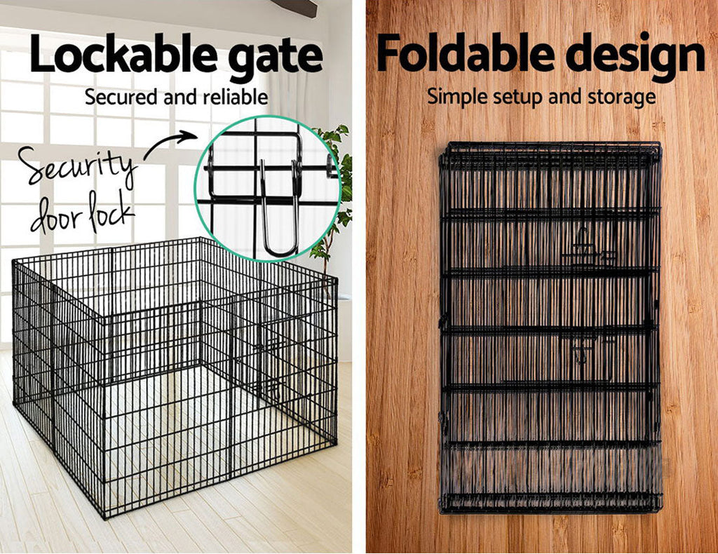 36 8 Panel Pet Dog Playpen Puppy Exercise Cage Enclosure Fence Play Pen"