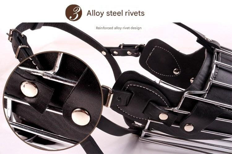 Black Metal Basket Dog Muzzle - Anti-Bite & Anti-Barking - XXL