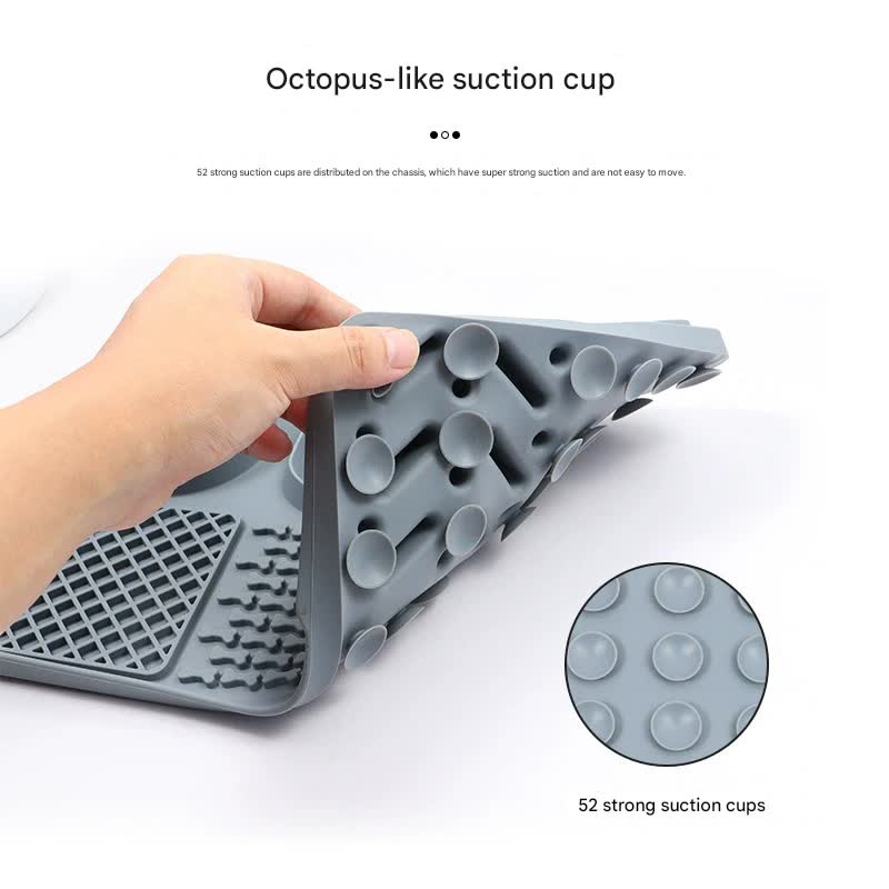 Pet Slow Feeder Lick Mat with Suction Cups - Anti-Anxiety Dog Feeding Mat(Pink)