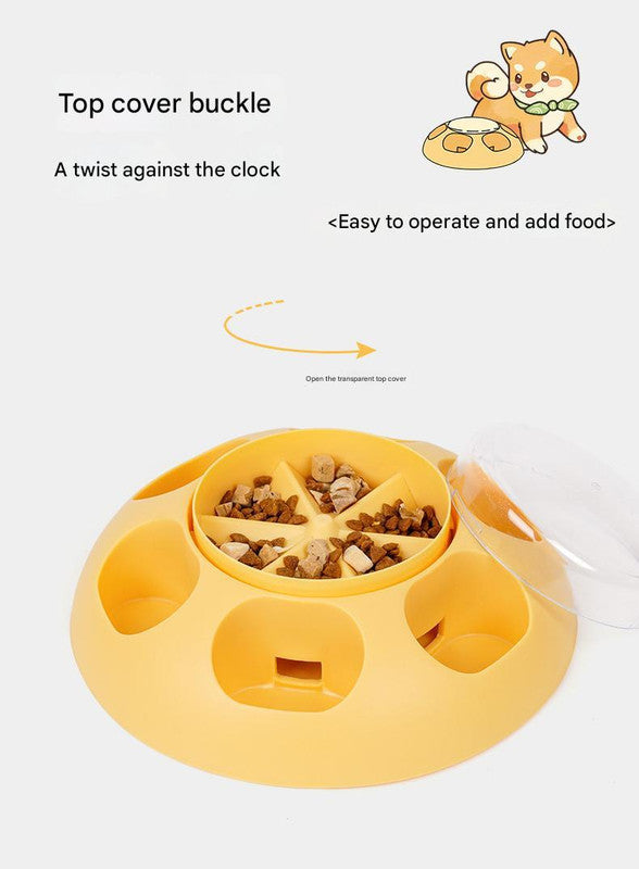 Interactive Pet Slow Feeder & Puzzle Toy - Press to Dispense Food, Improves Digestion(green)