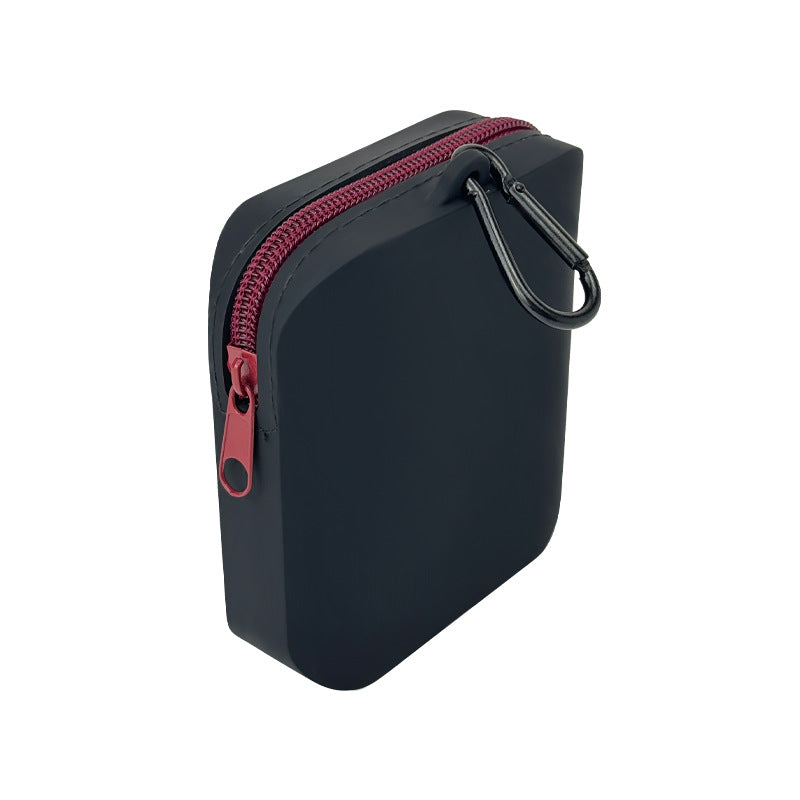 Black Silicone Dog Treat Pouch (Set of 2) - Waterproof, Portable for Training & Walks