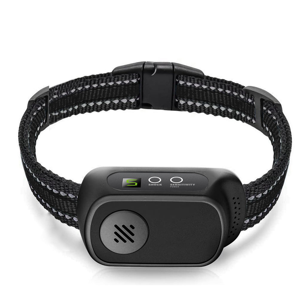 Black Automatic Anti-Bark Collar with Misjudgment Prevention - Low-Power Dog Training Device, 180x100x40mm