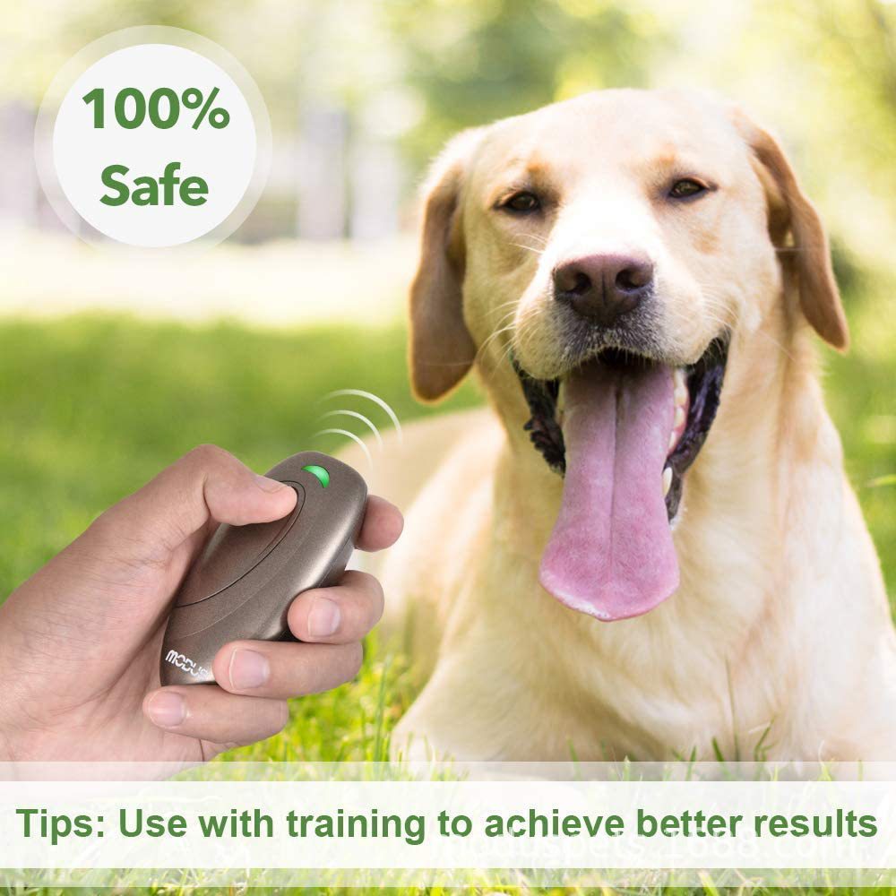 Ultrasonic Dog Bark Control & Training Aid - Handheld Anti-Barking Device, 100% Safe with Low Battery Indicator(Black)
