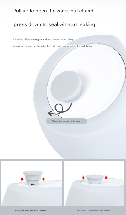 Dark Blue Portable Pet Dog Water Bottle 550ml - Foldable Food-Grade Silicone Travel Drinker with Leak-Proof Dispenser